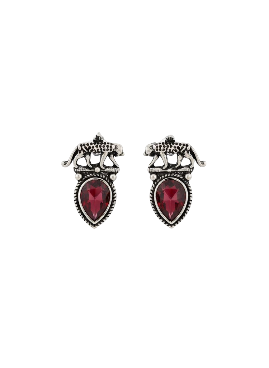 Velvet Breeze Earrings - Close-up view of premium artificial jewellery