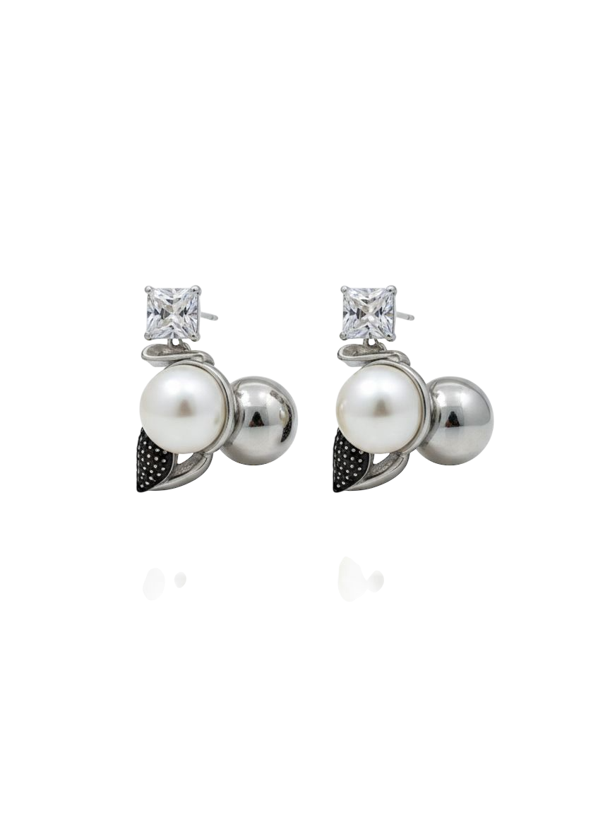 Luminous Drop Earrings - Close-up view of premium artificial jewellery