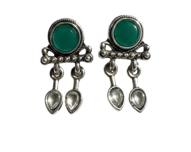 Celestial Whisper Earrings - Close-up view of premium artificial jewellery