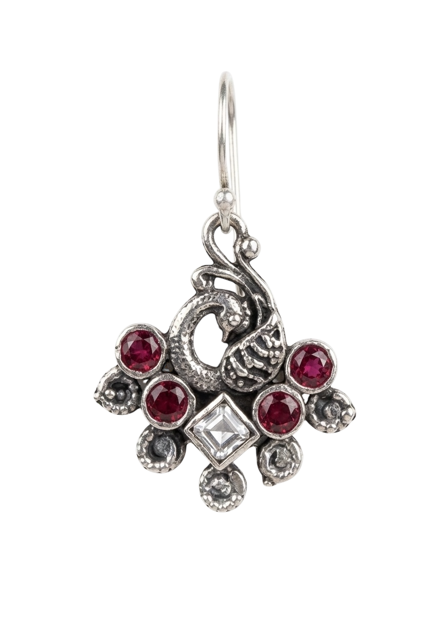 Radiant Bloom Earrings - Close-up view of premium artificial jewellery