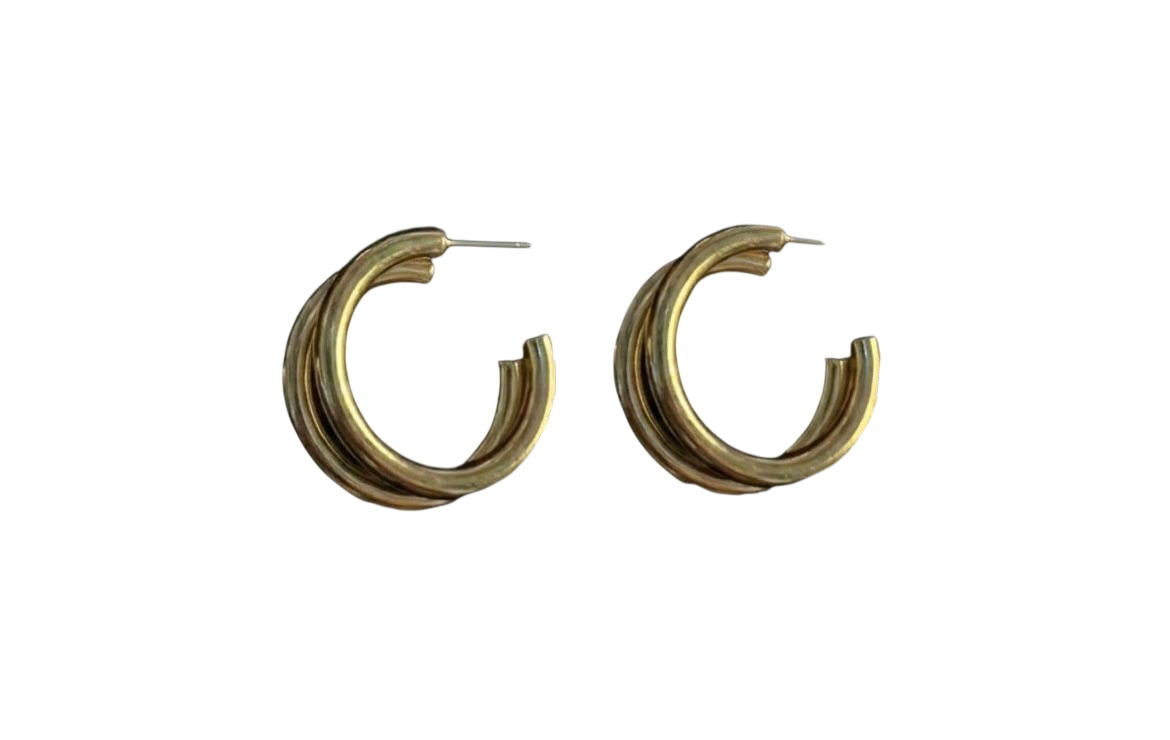 Triple Layered Radiance Hoops - Close-up view