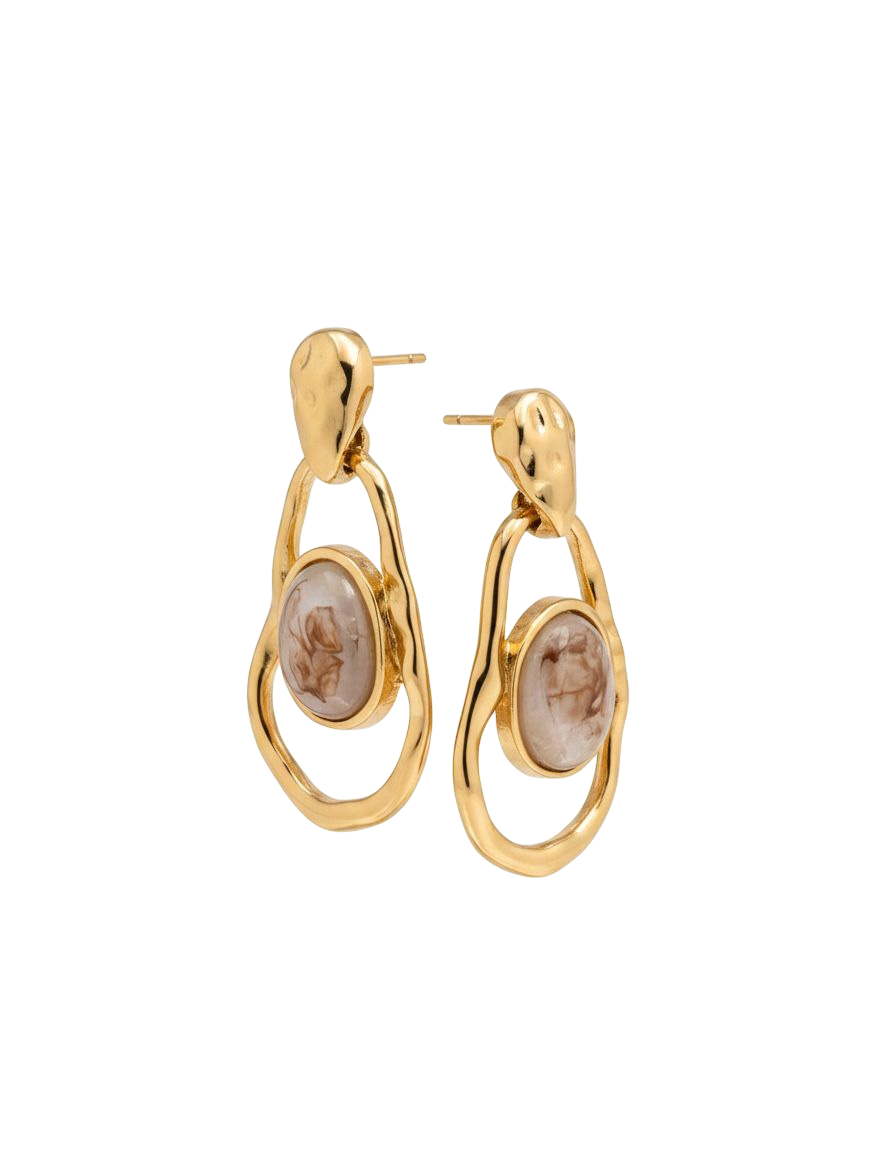 Woodish Elegance Earrings - Close-up view