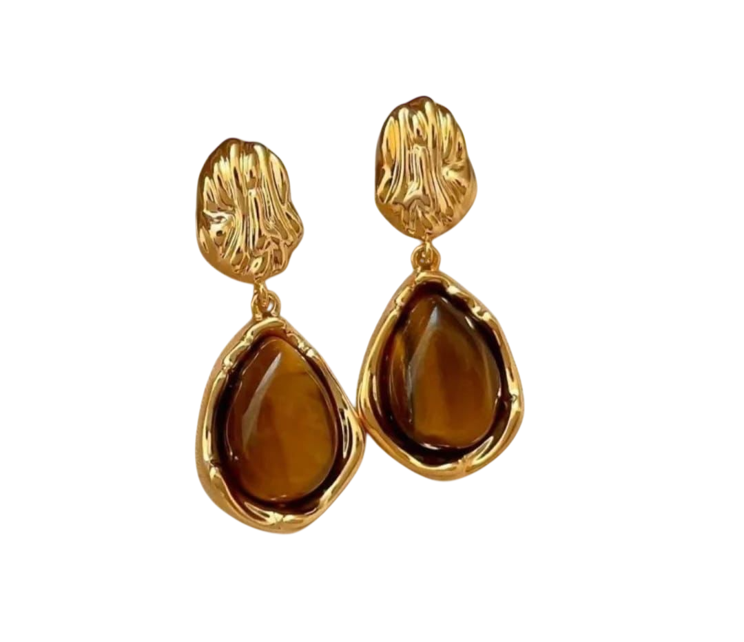 Royal Verdant Earrings - Close-up view of premium artificial jewellery