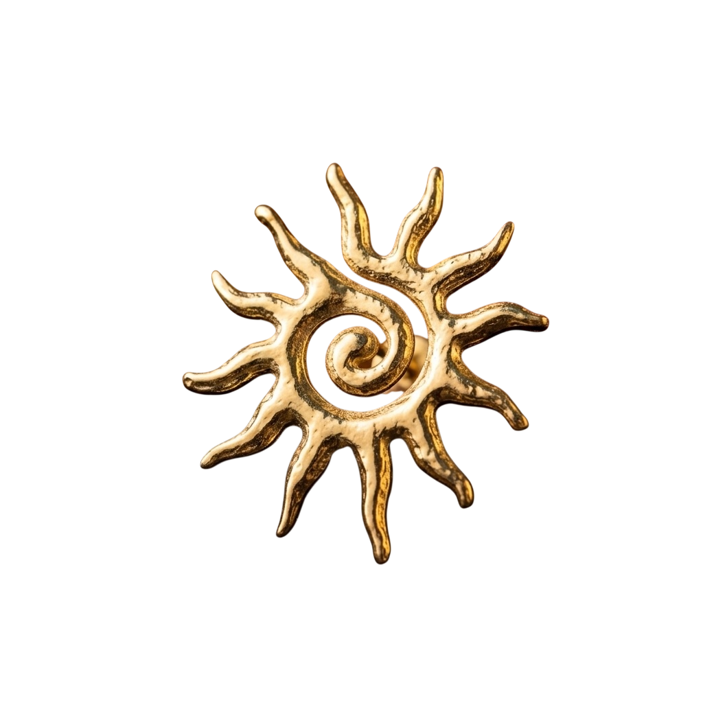 Solar Flare Earrings - Close-up view of premium artificial jewellery