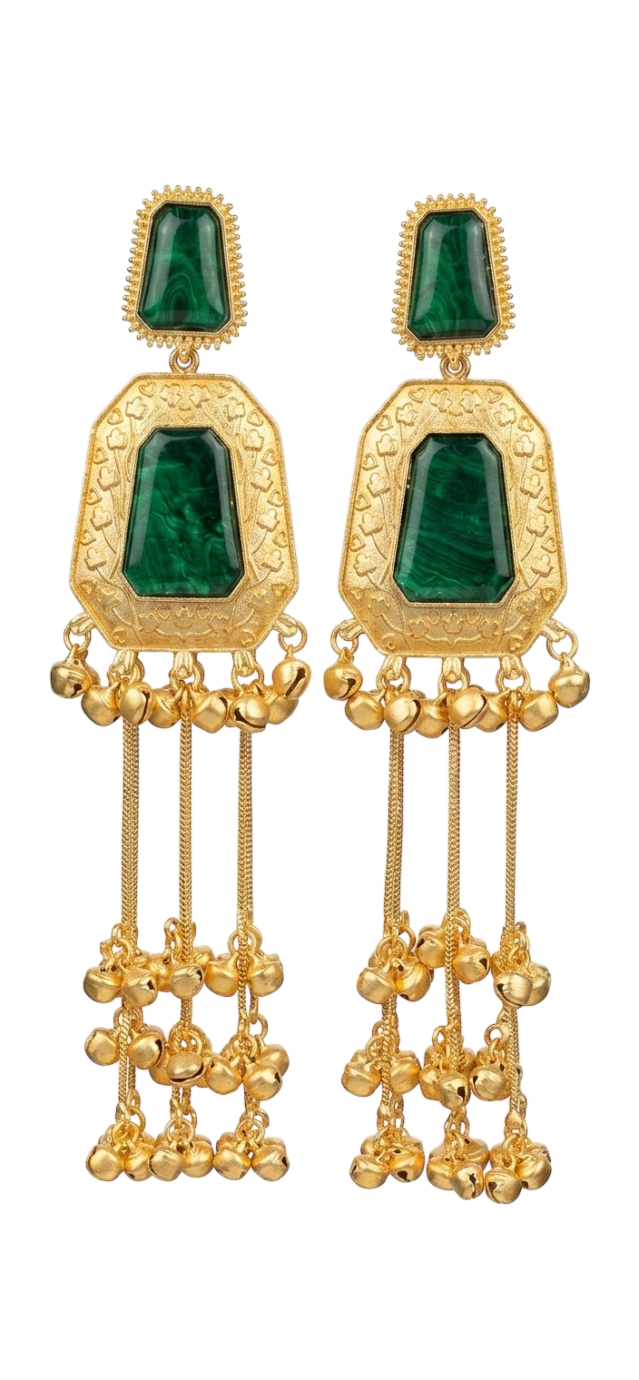 Starlight Seraph Earrings - Close-up view of premium artificial jewellery